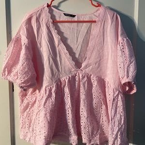Pink babydoll top